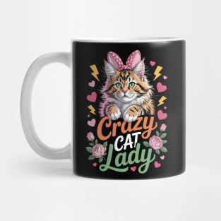 Floral Fashion British Longhair Crazy Cat Lady Mother Mommy Mug